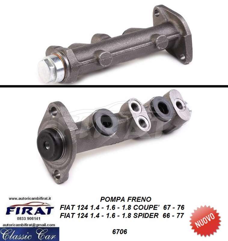 POMPA FRENO FIAT 124 COUPE' SPIDER - 125 SPECIAL (6706)